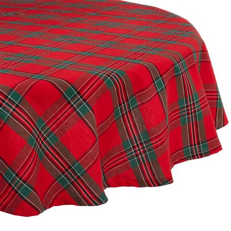 red plaid table cloth